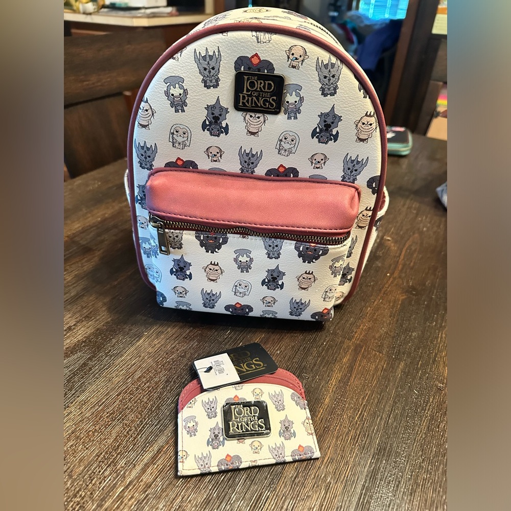 NWT Lord of the Rings backpack and cardholder by BioWorld